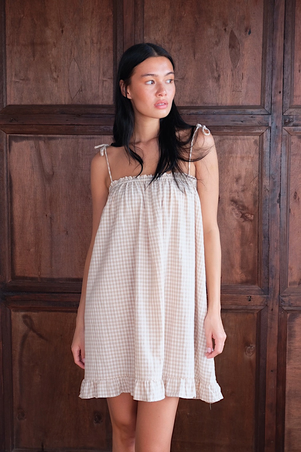 Biscuit Ruffle Mini Dress