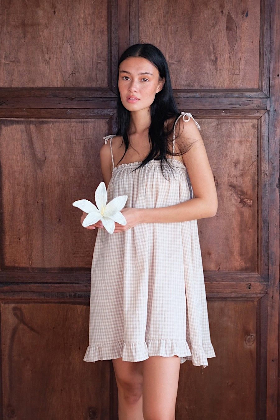 Biscuit Ruffle Mini Dress