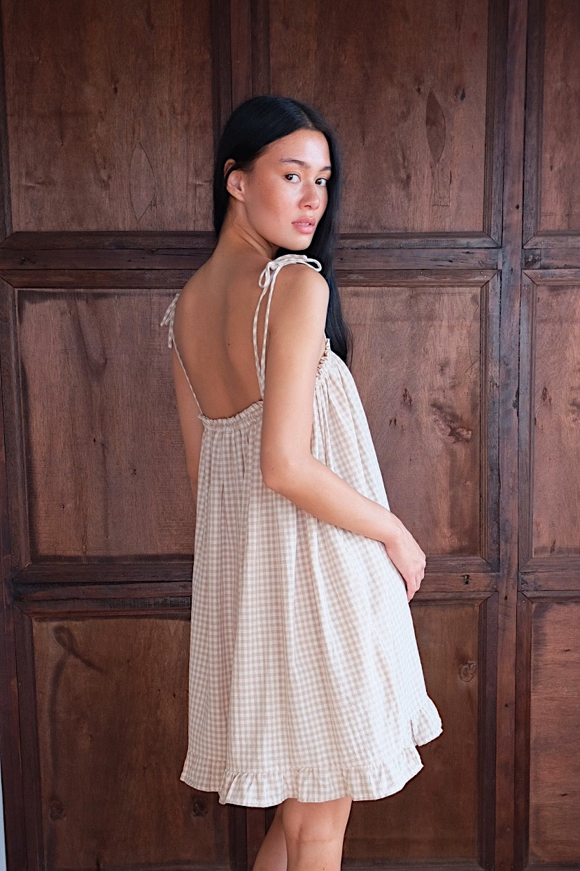 Biscuit Ruffle Mini Dress