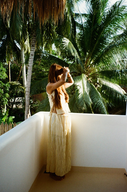 Cloud Tie Maxi Skirt