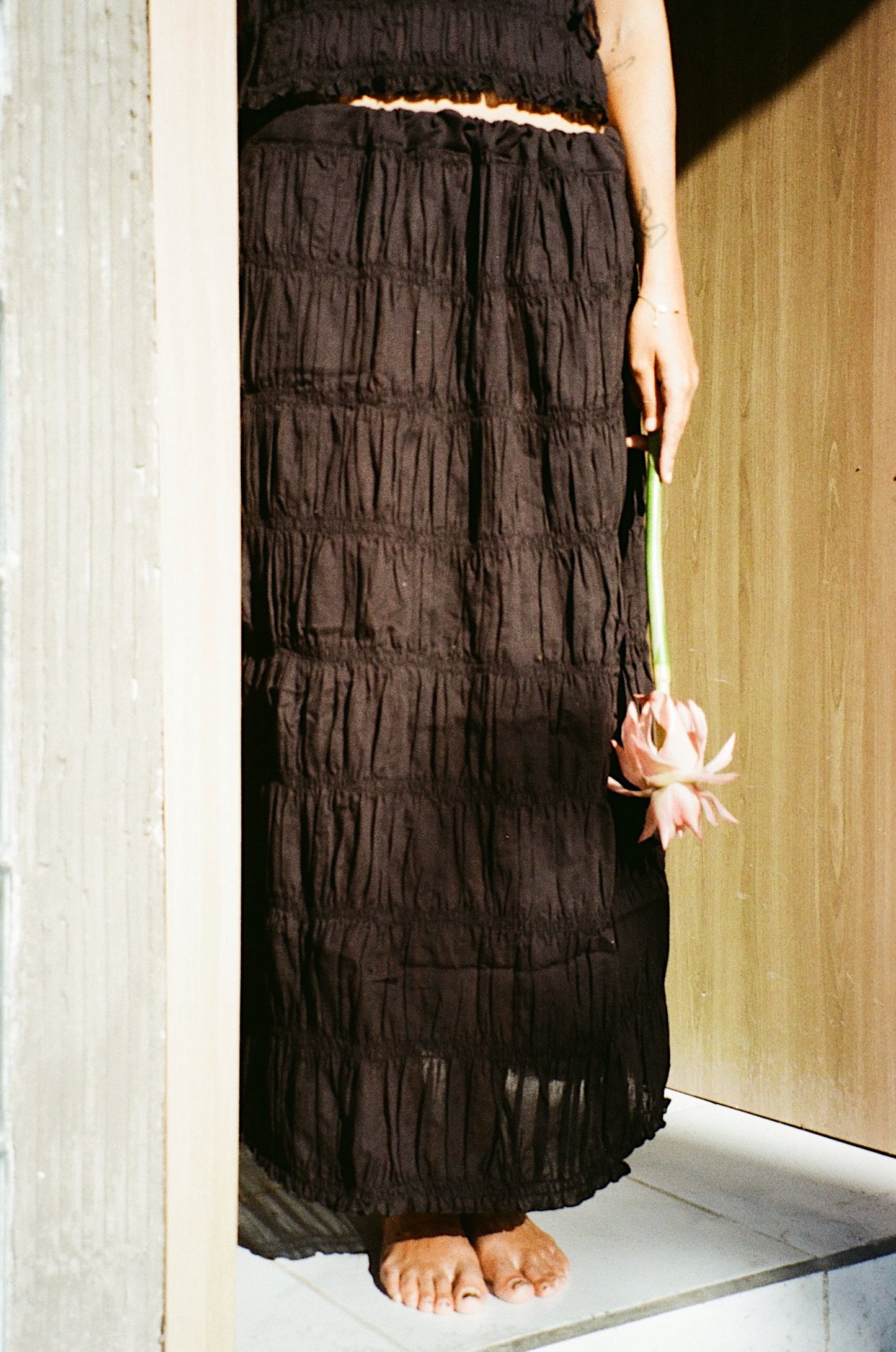 Cloud Tie Maxi Skirt