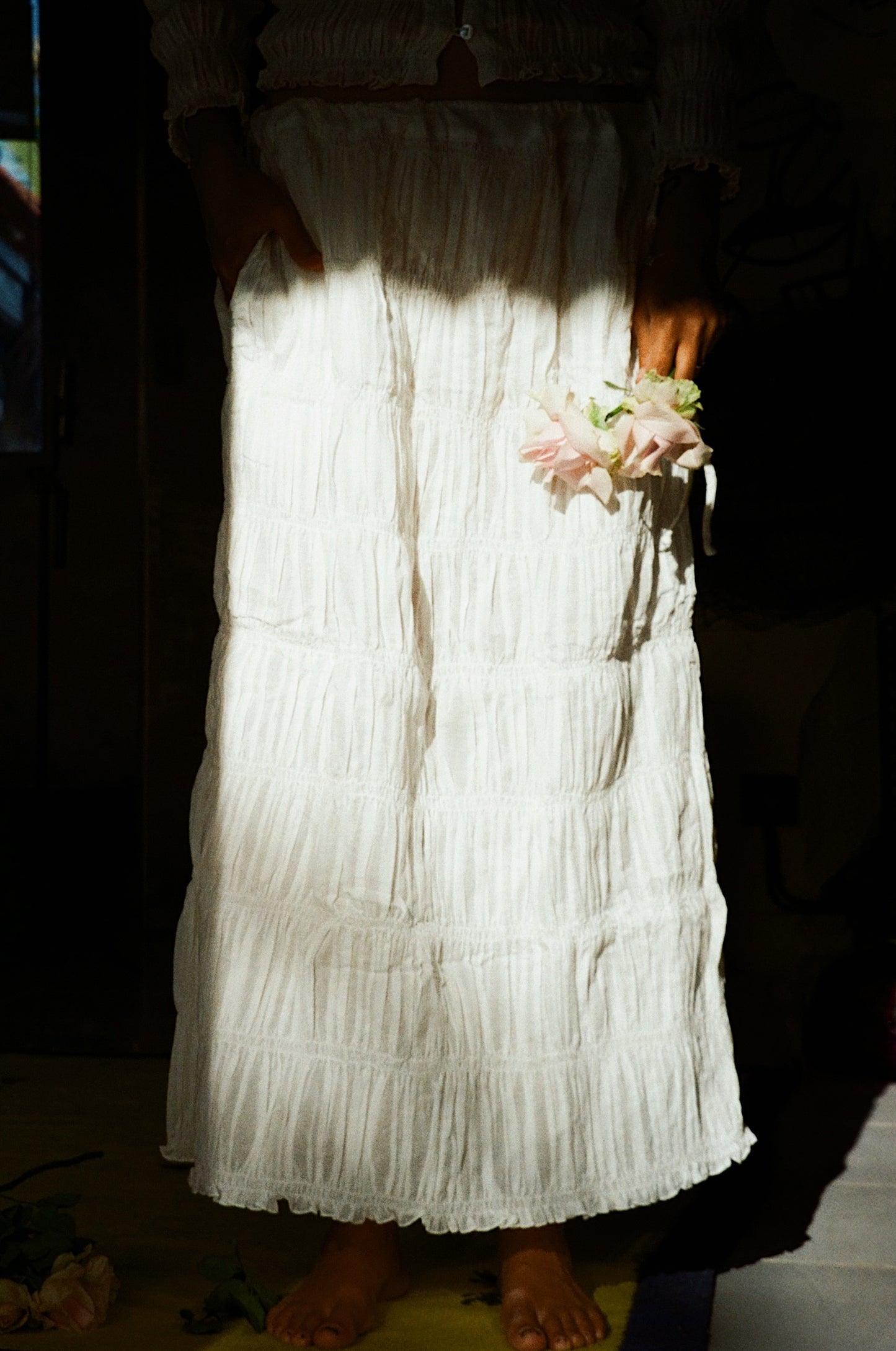 Cloud Tie Maxi Skirt