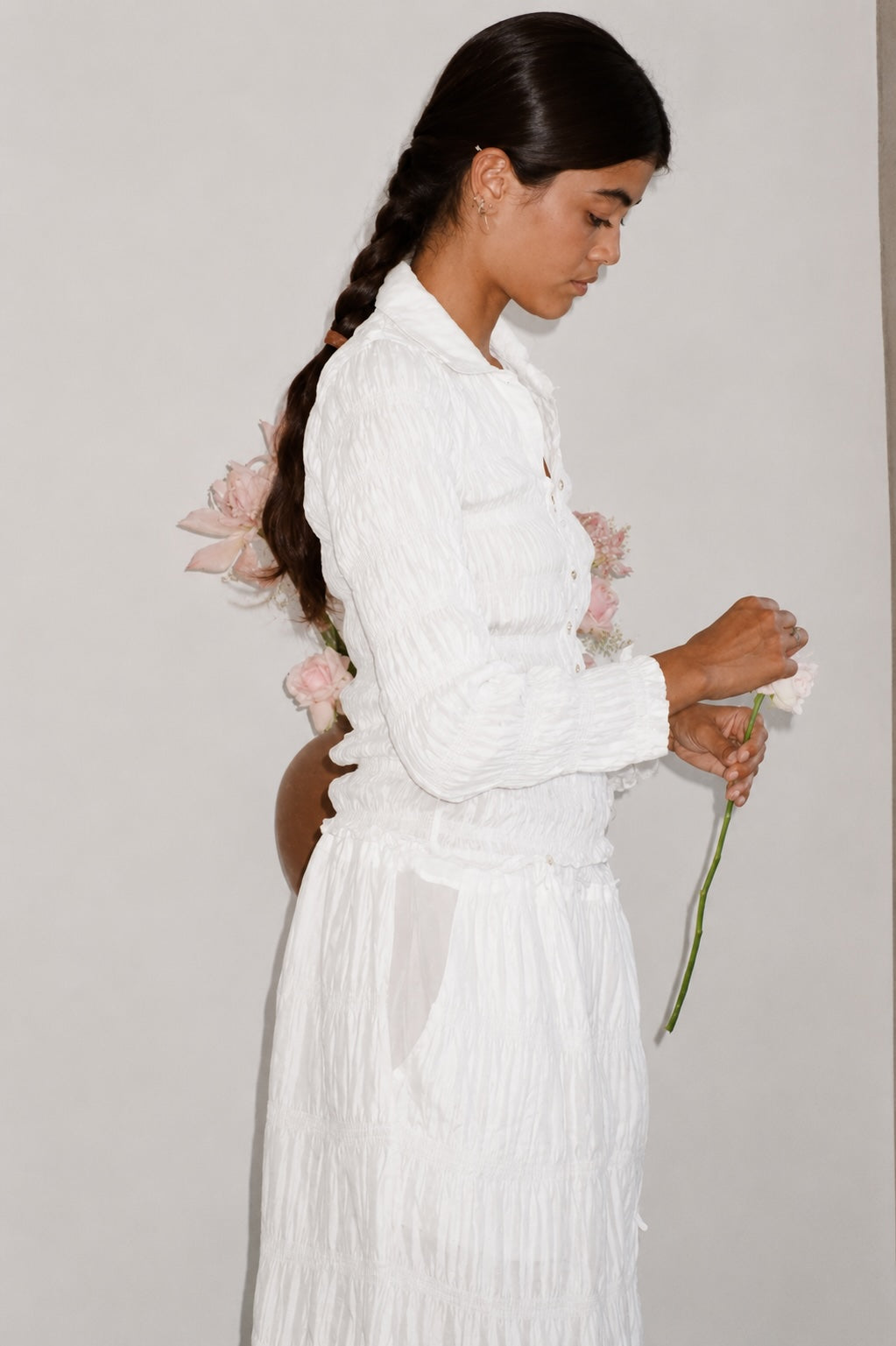 Cloud Tie Maxi Skirt