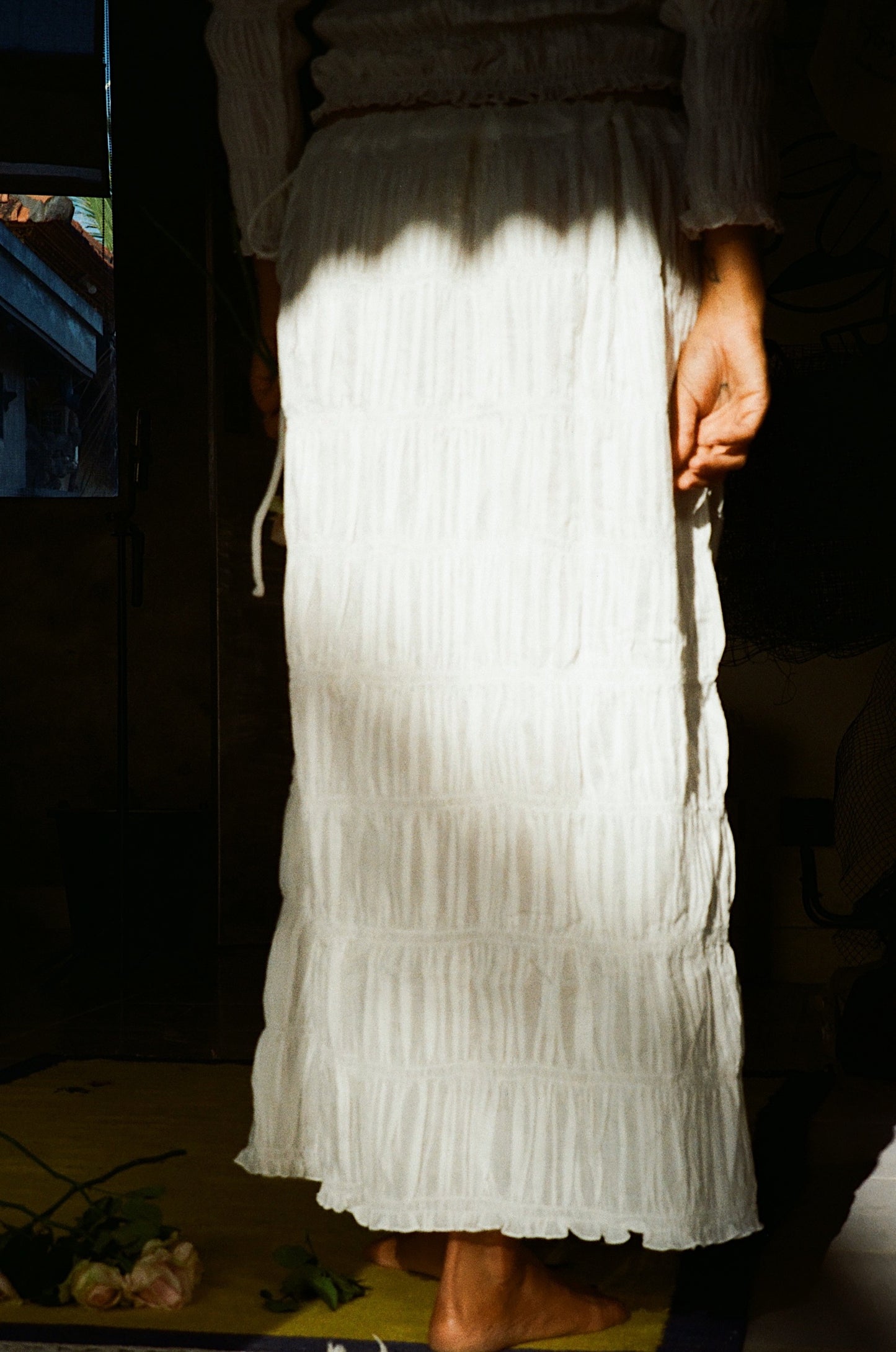 Cloud Tie Maxi Skirt